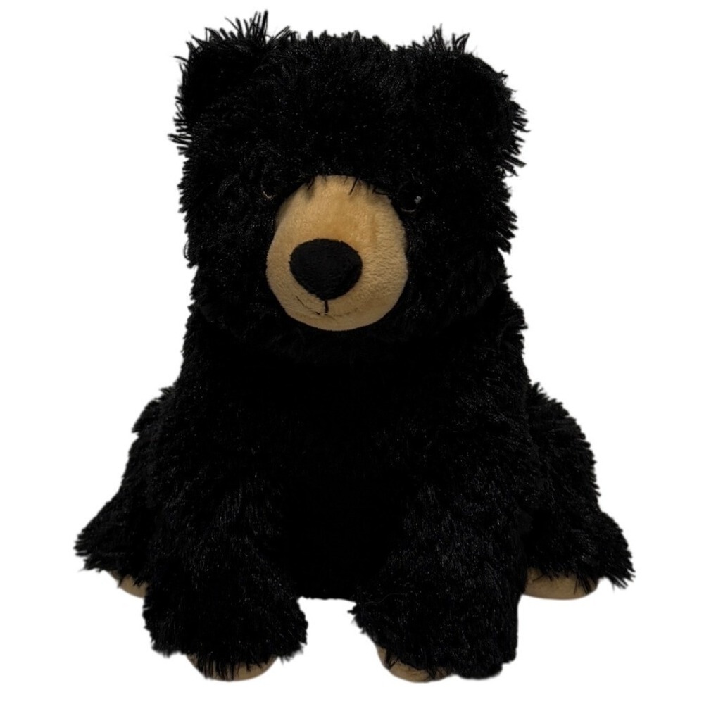 Warmies Black Bear Microwaveable Lavender Scented Weighted‎ Plush Toy Black 9"
